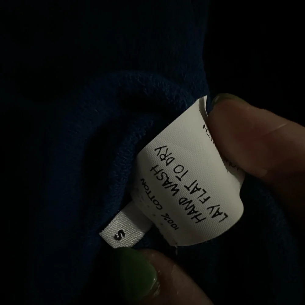 Jen’s Pirate Booty linen shirt with ruffles and ruffles. Deep blue. Size S. - Picture 11 of 14